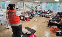 서대문구보건소, 경로당 46곳 찾아 심폐소생술 교육